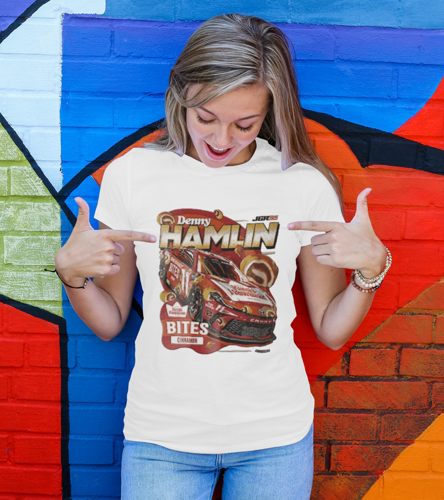 Denny Hamlin JGR 11 NASCAR King's Hawaiian Bites Cinnamon Red Camry Race Car T-Shirt