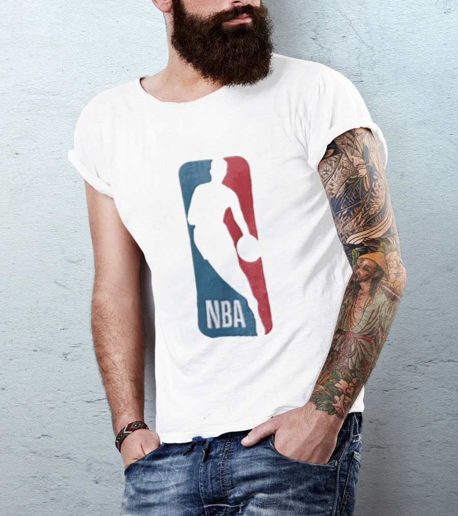 NBA National Basketball Association Blue Red Abstract T-Shirt
