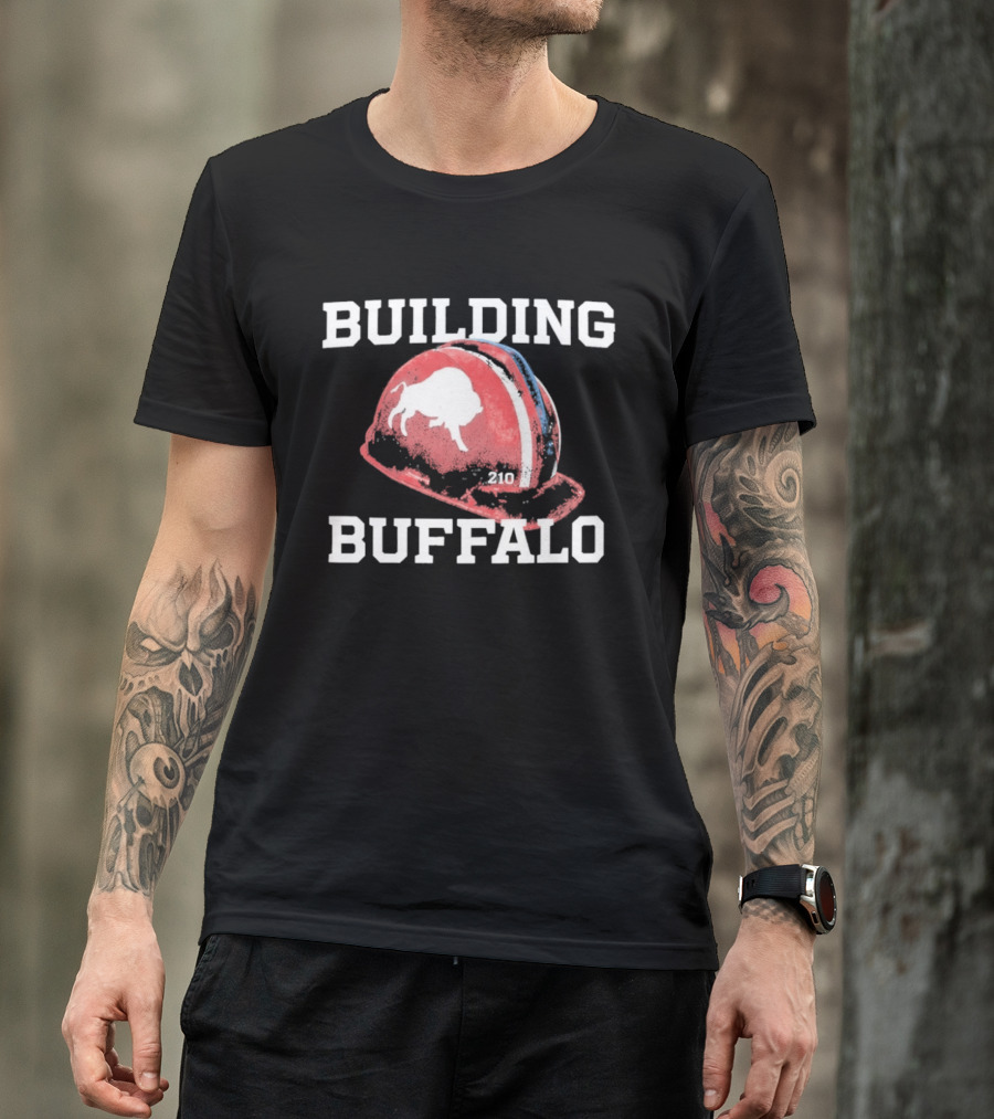 Building Buffalo Bills Hard Hat T-Shirt