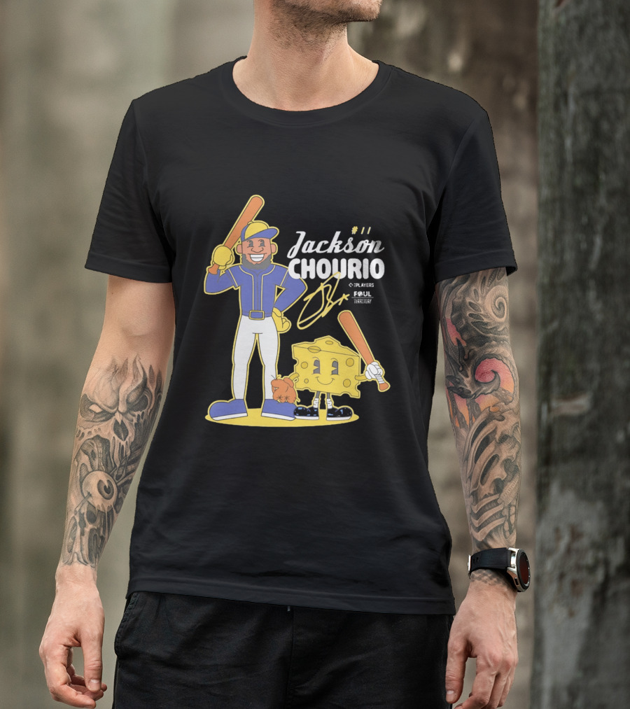 Jackson Chourio Milwaukee Brewers Player Cartoon Cheese T-Shirt