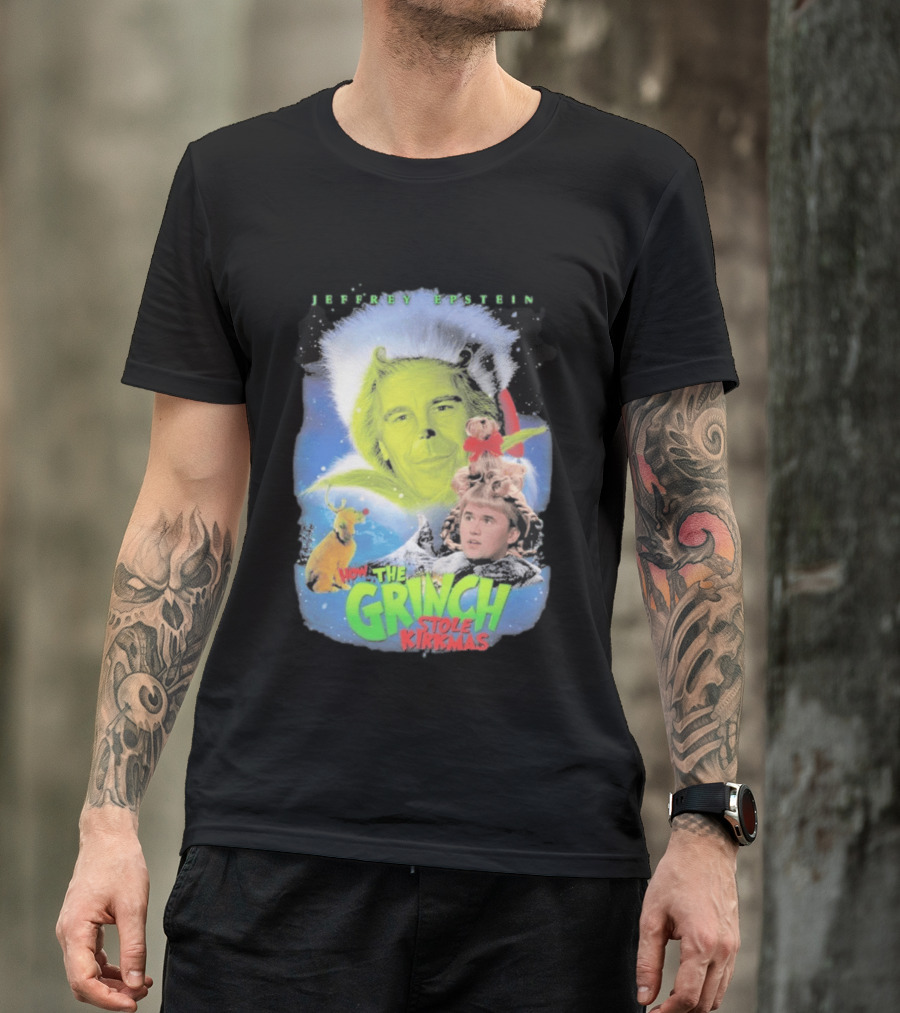 How The Grinch Stole Kirkmas Jeffrey Epstein T-Shirt