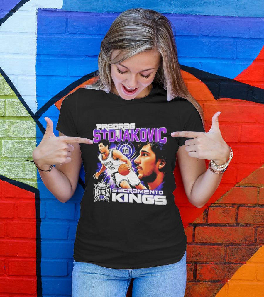 Stojakovic Sacramento Kings Basketball Legend Player NBA T-Shirt