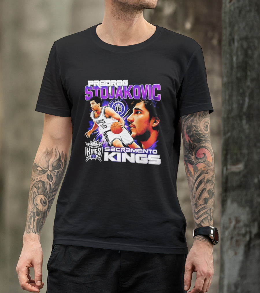 Stojakovic Sacramento Kings Basketball Legend Player NBA T-Shirt