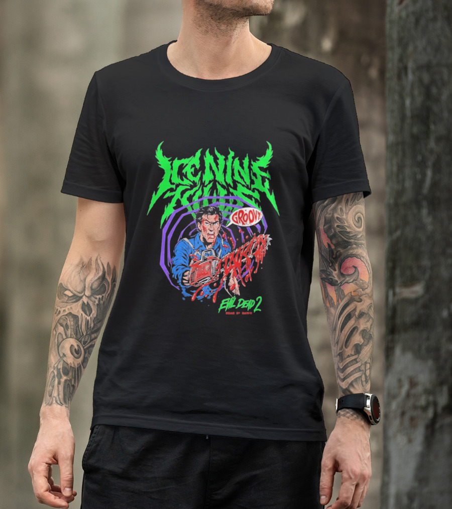 Ice Nine Kills Groovy Evil Dead 2 Blood Guts 2026 T-Shirt