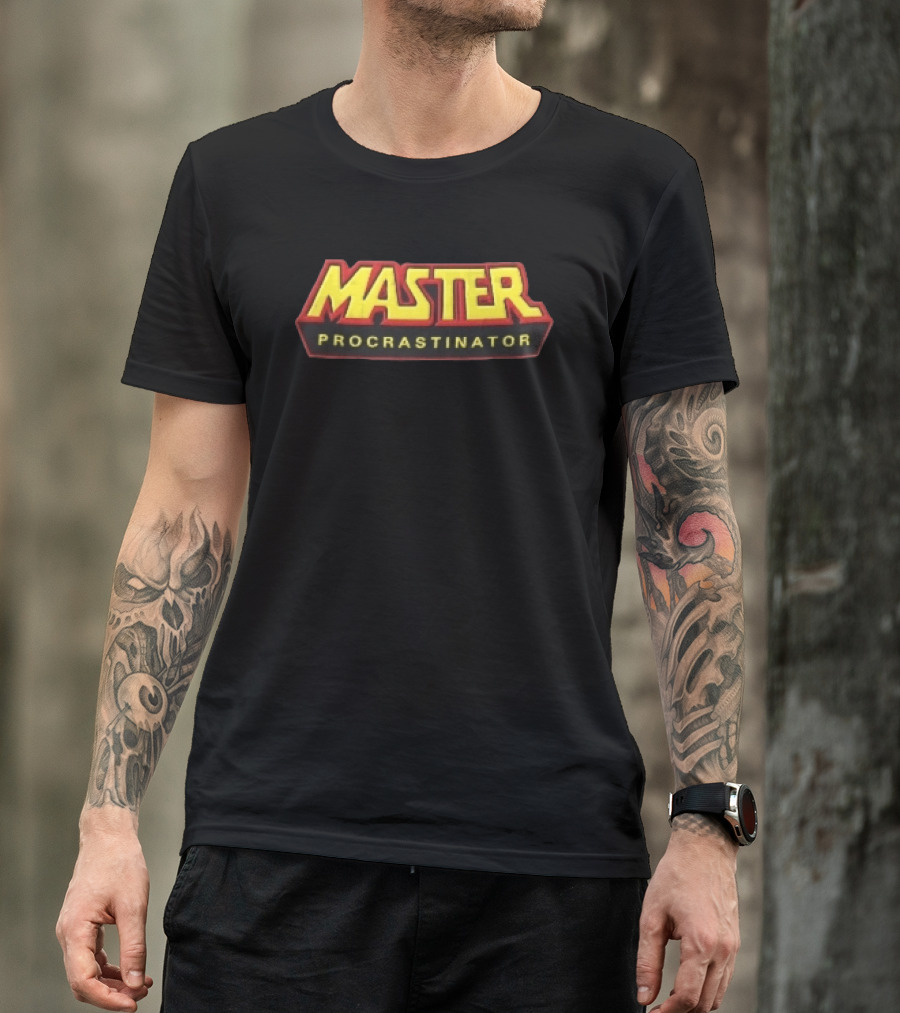 Master Procrastinator Red Yellow Retro Comic T-Shirt
