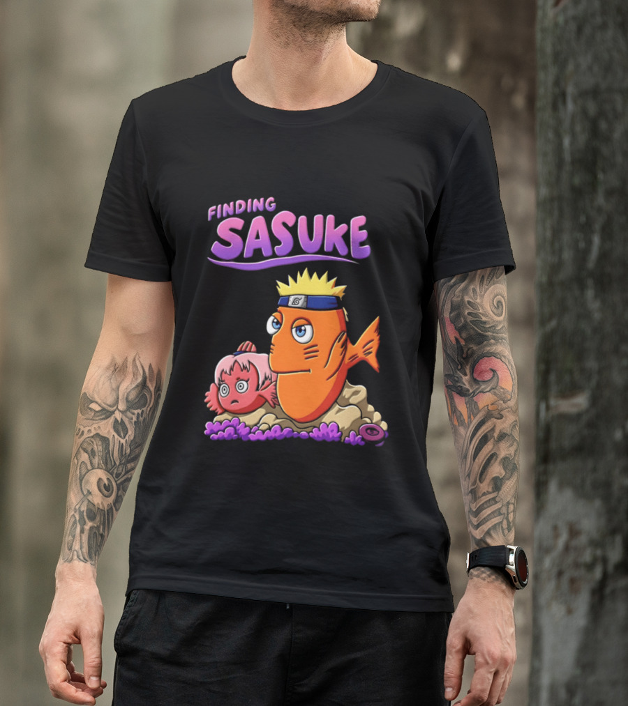 Finding Sasuke Naruto Uzumaki Sakura Haruno Anime Series T-Shirt