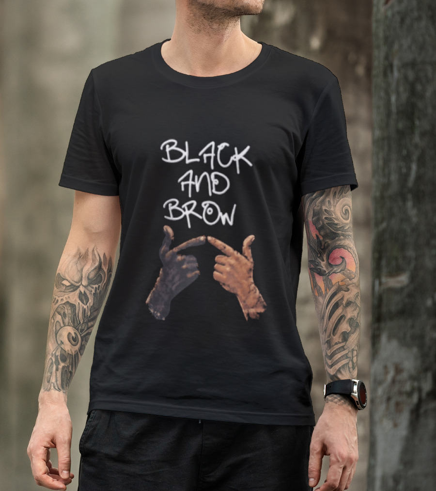 Black And Brown Hand Gesture T-Shirt