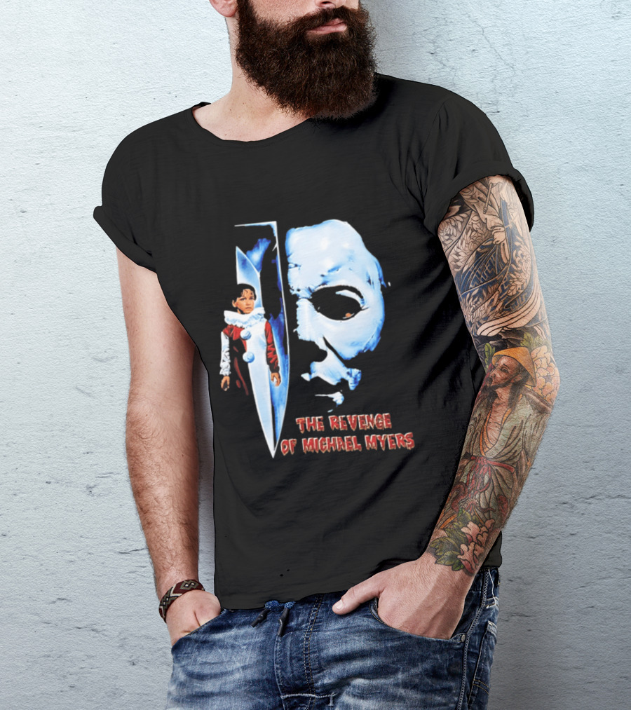 The Revenge Of Michael Myers Halloween Mask Knife Clown T-Shirt