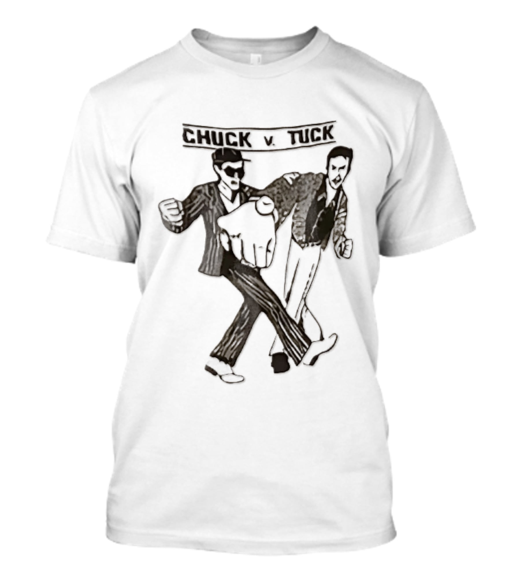 Chuck V Tuck Dancing Cartoon Line Duo T-Shirt