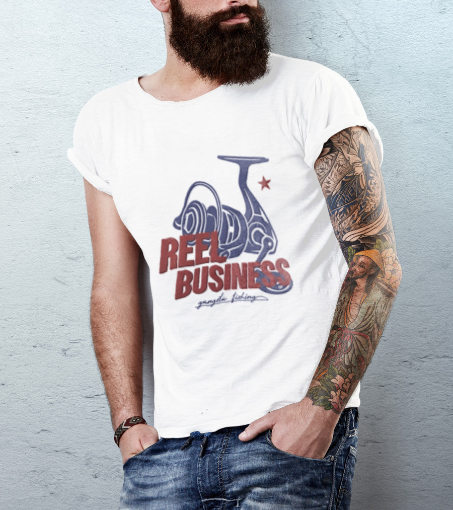 Reel Business Gangsta Fishing Reel Star T-Shirt
