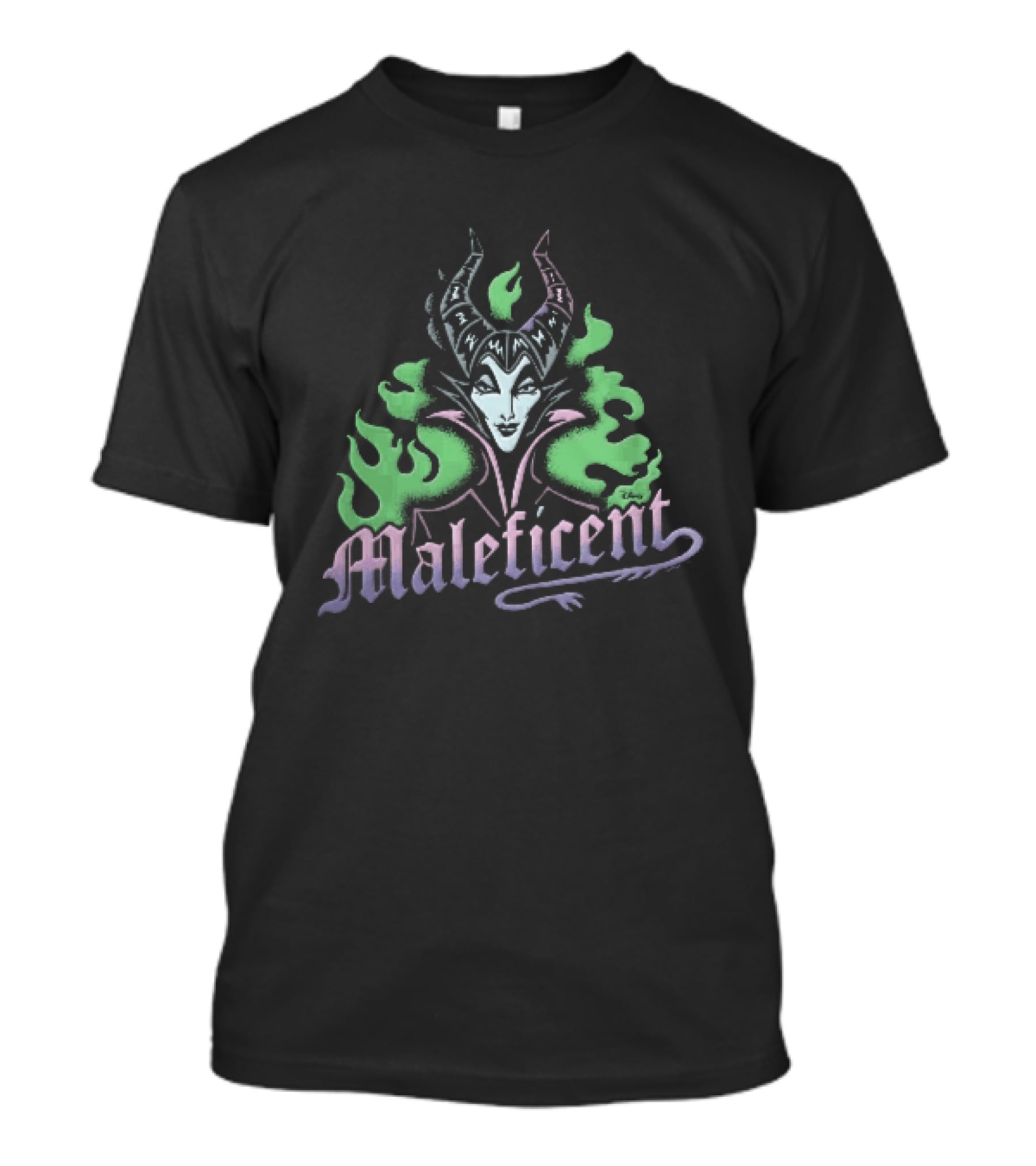 Disney Maleficent Horned Villain Green Flames T-Shirt