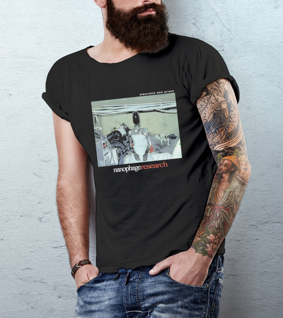 Electronic Soul Prison Nanophage Research Robot Skeleton Laboratory T-Shirt