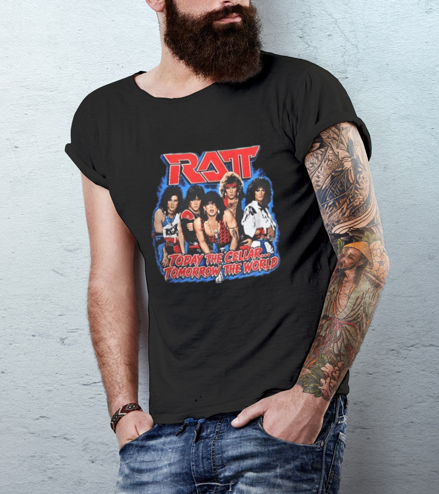 Ratt Band Today The Cellar Tomorrow The World Photo Blue Frame T-Shirt