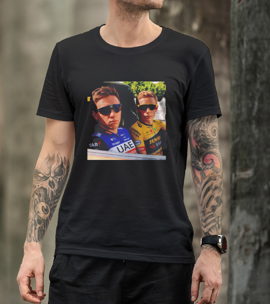 UAE Team Emirates And Jumbo Visma Cycling Rivals Tadej Pogačar Jonas Vingegaard T-Shirt