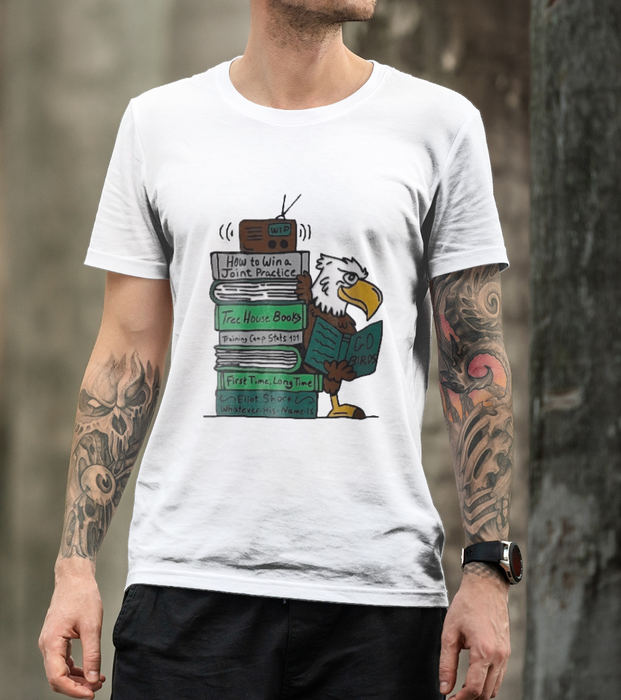How To Win A Joint Practice Eliot Short Cartoon Eagle Go Birds Tree House Books T-Shirt