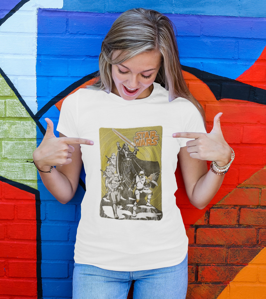 Star Wars Darth Vader Boba Fett Stormtroopers Comic Cover T-Shirt