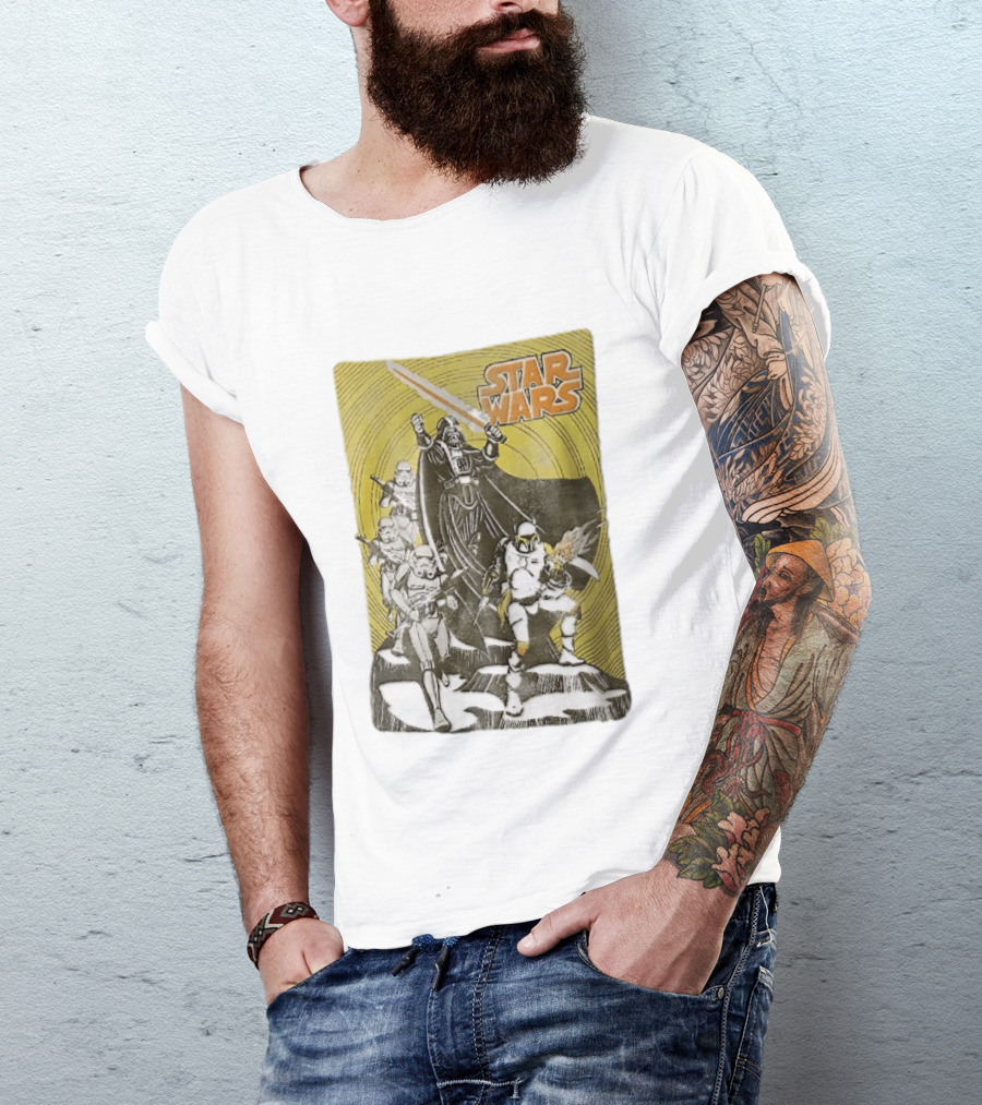Star Wars Darth Vader Boba Fett Stormtroopers Comic Cover T-Shirt
