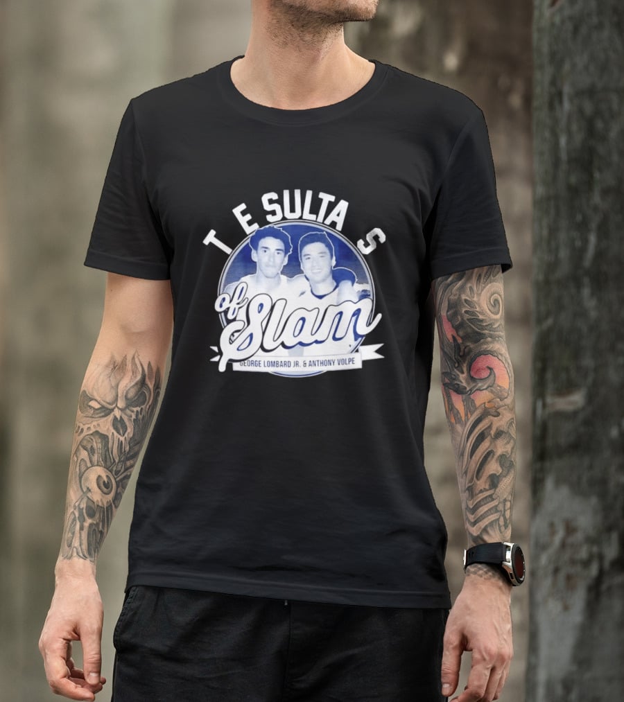 New York Yankees The Sultans Of Slam George Lombard Jr. Anthony Volpe T-Shirt