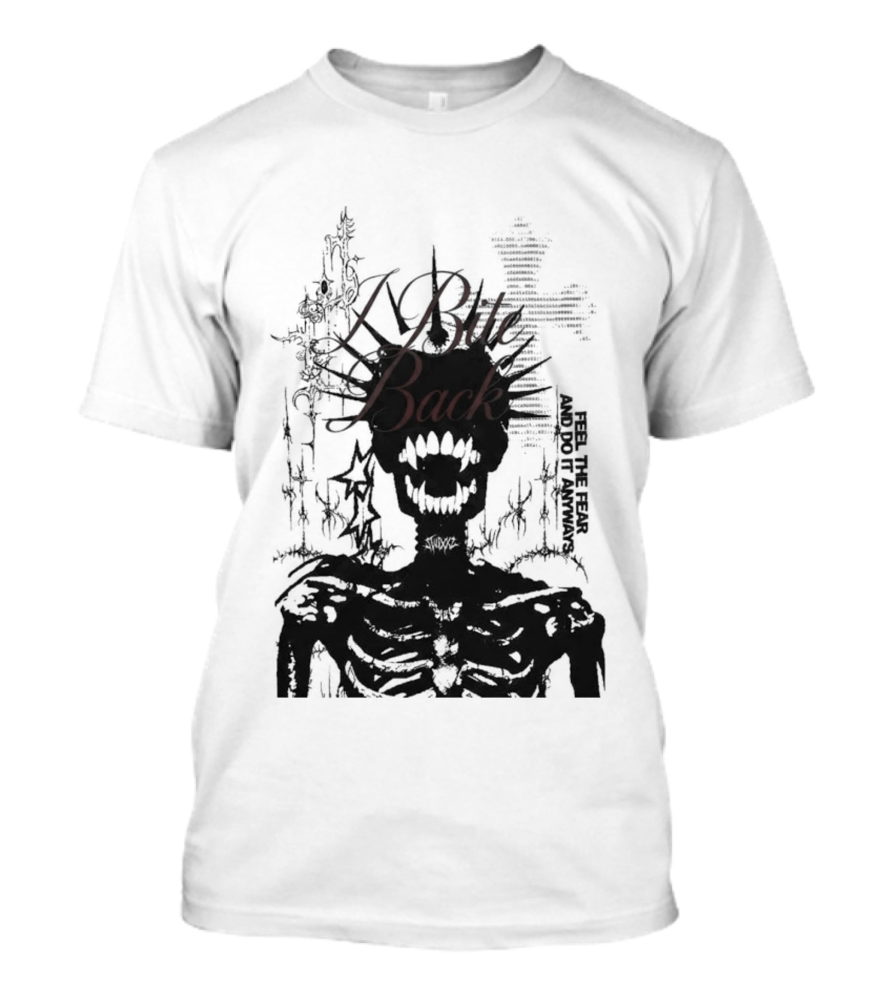 Swixxz Bite Back Jumbo Skeleton Cross T-Shirt