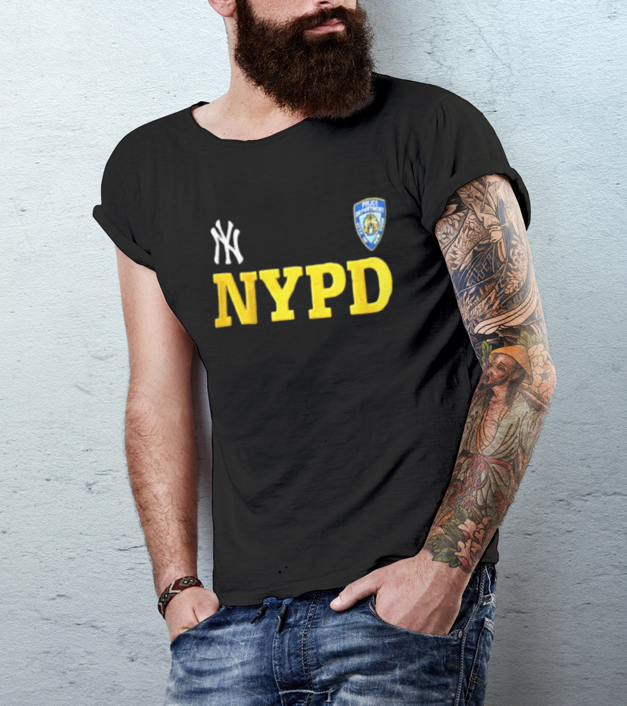 2026 New York Yankees NYPD Collaboration NY Logo And Police T-Shirt