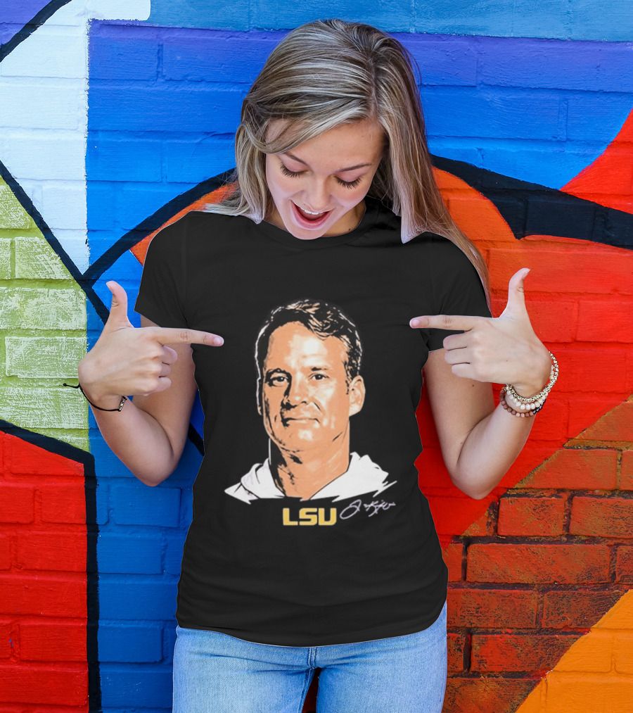 Lane Kiffin LSU Tigers Signature Big Head T-Shirt