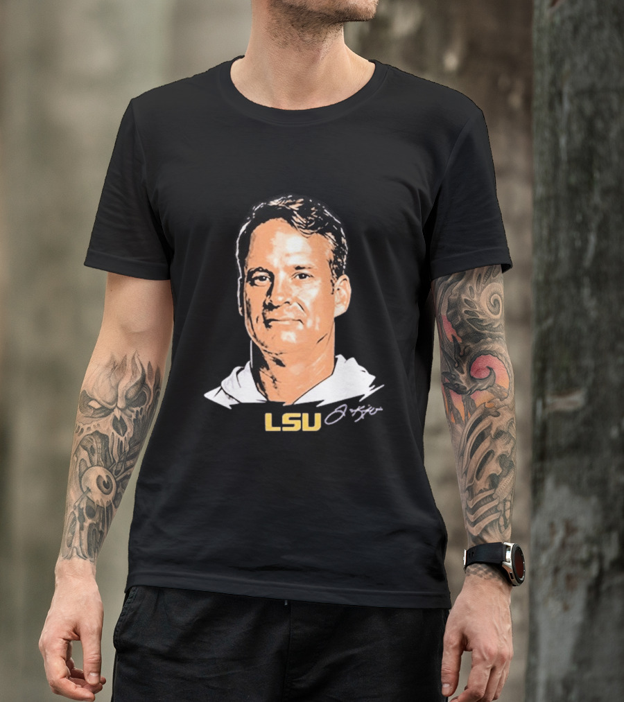 Lane Kiffin LSU Tigers Signature Big Head T-Shirt