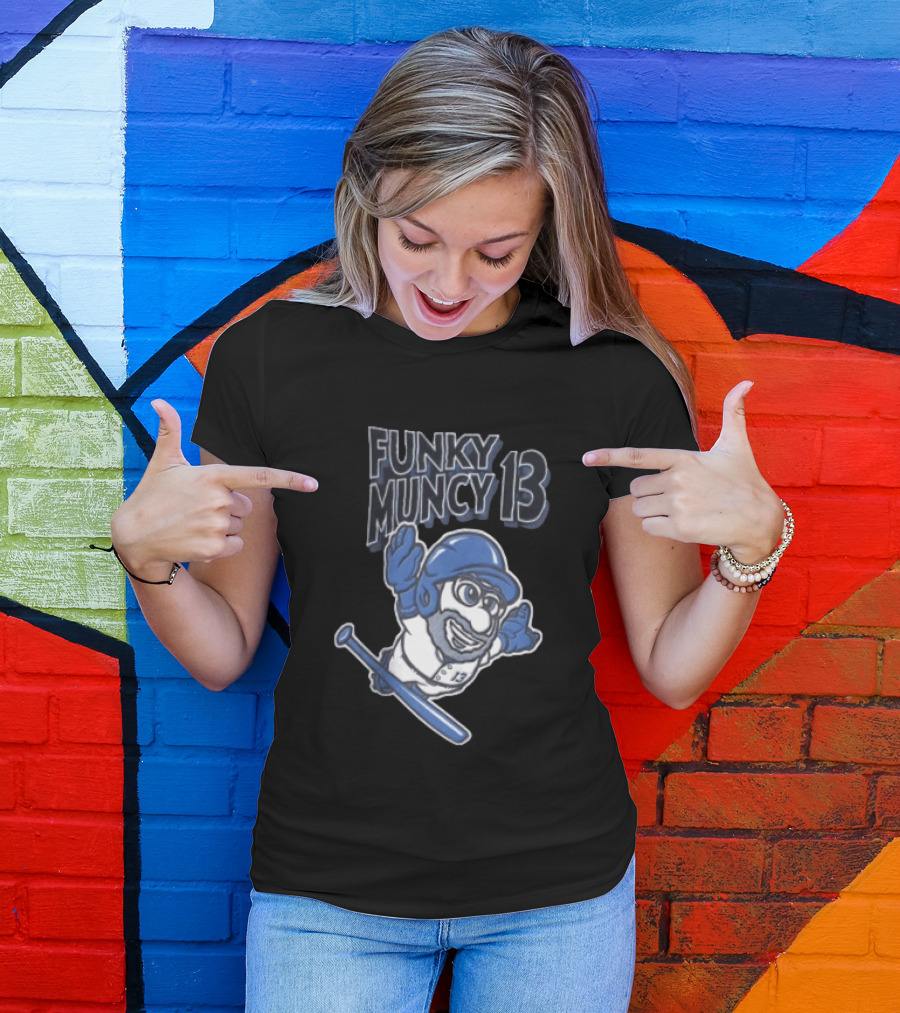 Funky Muncy 13 Baseball Cartoon T-Shirt