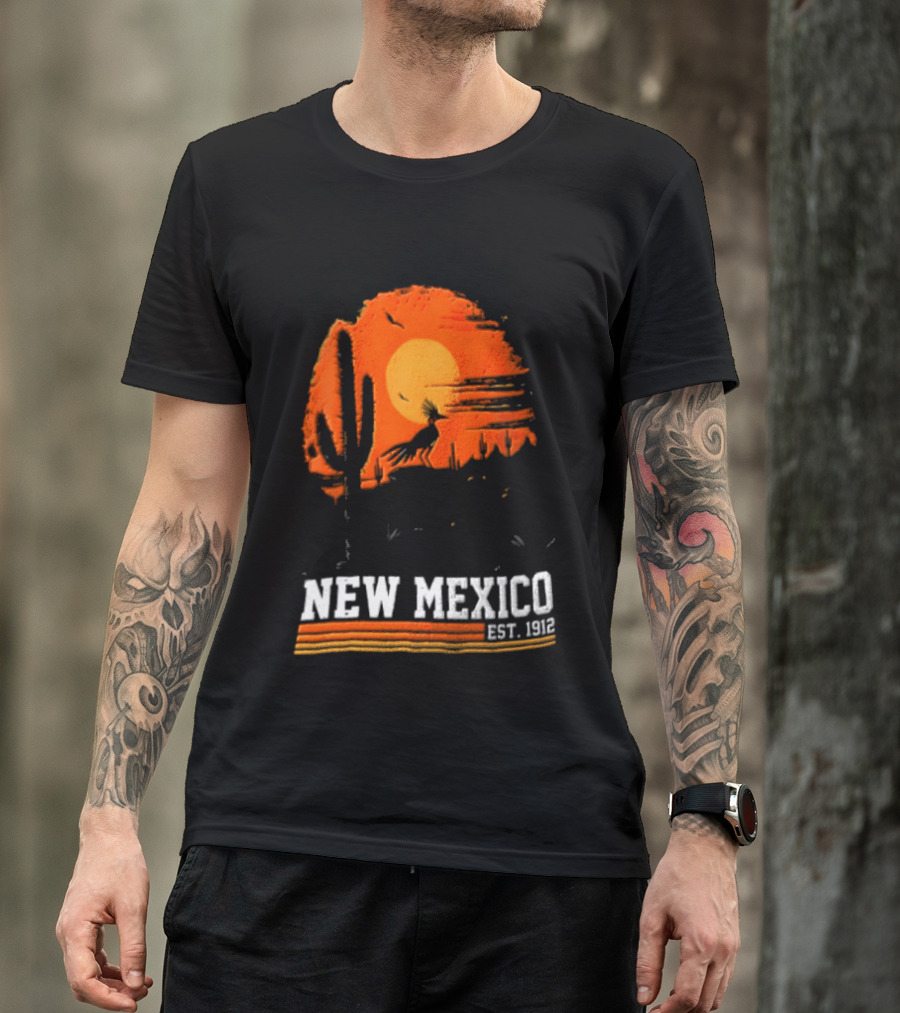 New Mexico Cactus Desert Vibes Est. 1912 Sun T-Shirt