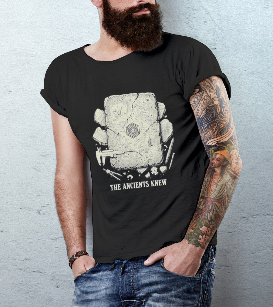The Ancients Knew Ancient Technology Archaeology Symbols And Tools T-Shirt