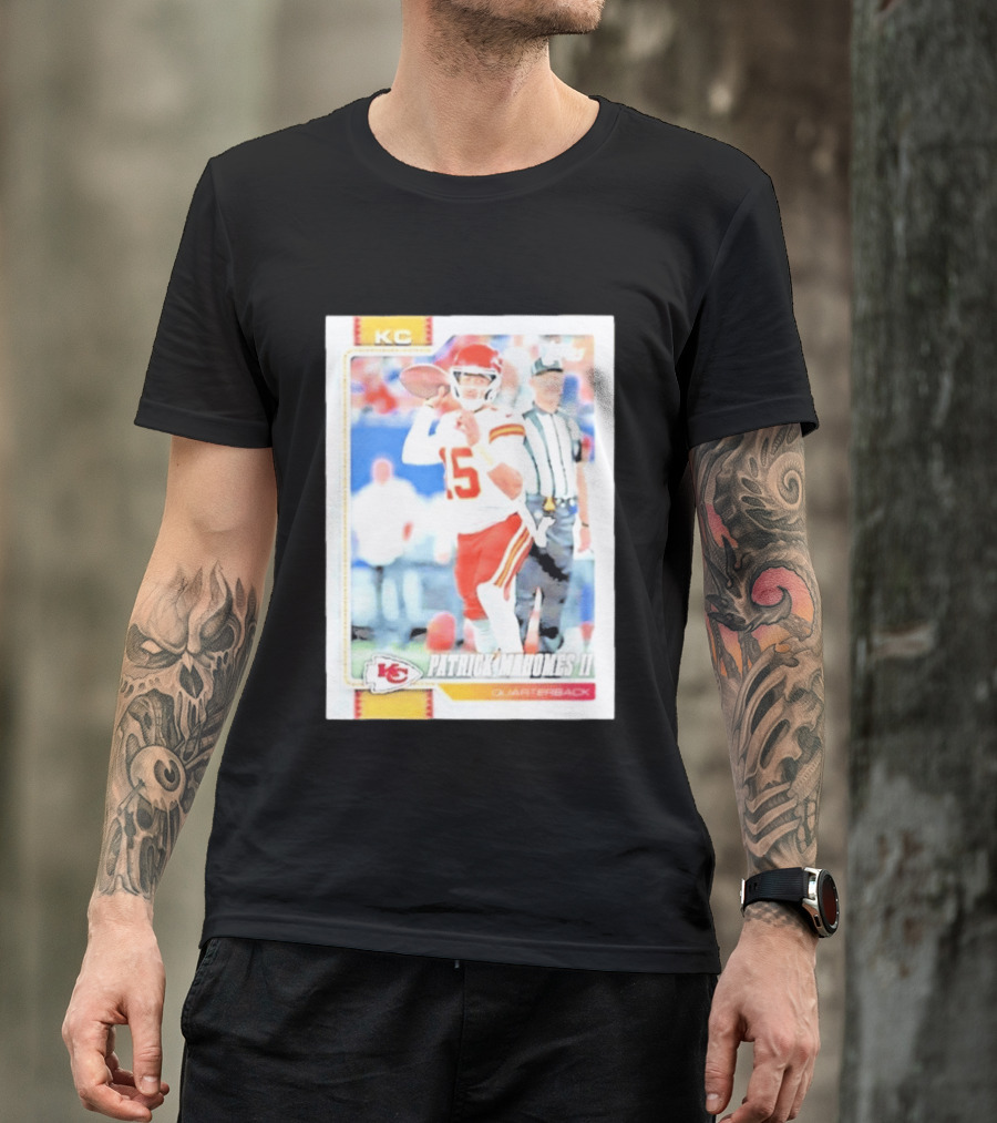 Kansas City Chiefs Patrick Mahomes II 2026 Topps Football Quarterback Trading Card T-Shirt