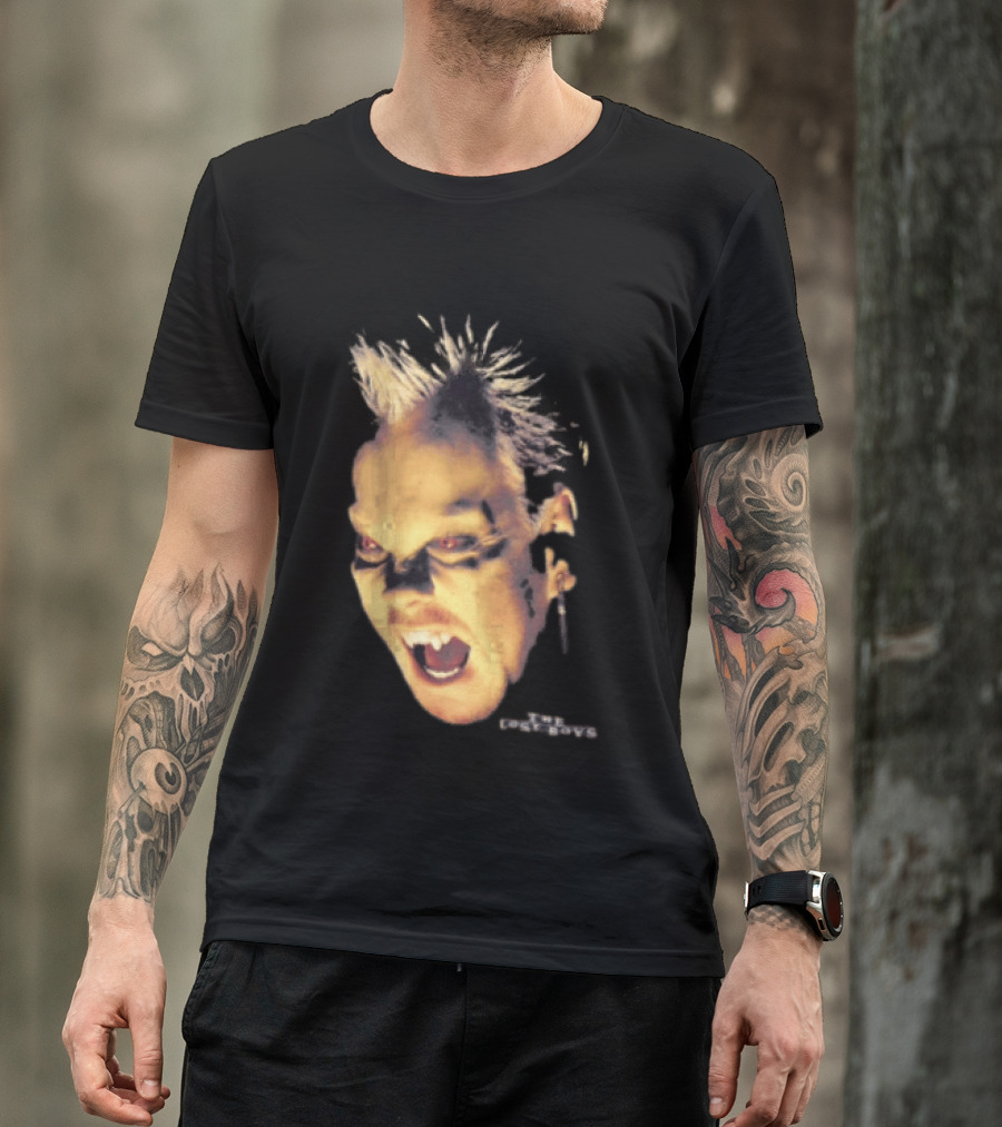 The Lost Boys David Vampire Face Silver Bullet Earring T-Shirt
