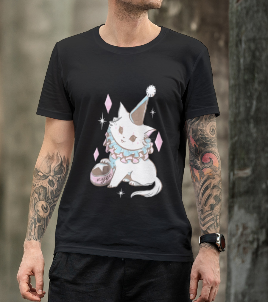 Popverse Superfans NYCC 2026 Mock Neck Cat Clown Nyeee T-Shirt