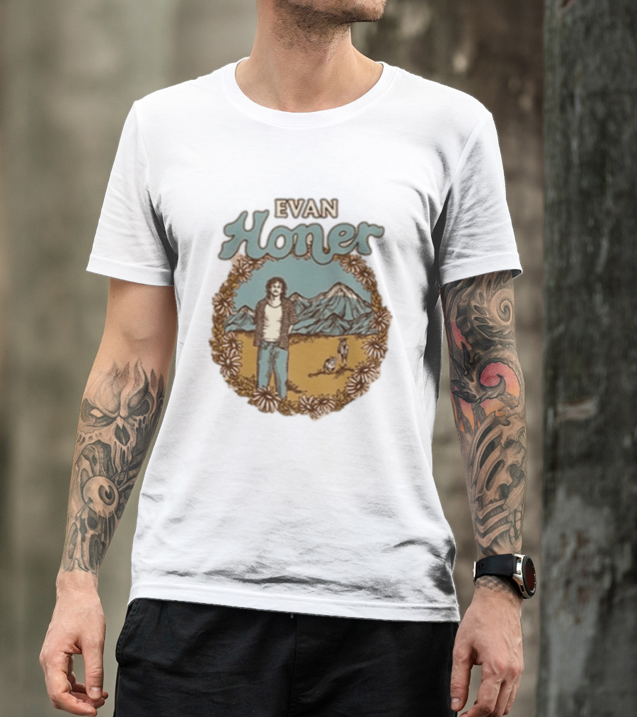Evan Honer It's An Even Longer Road Tour 2026 Mountain Scene T-Shirt