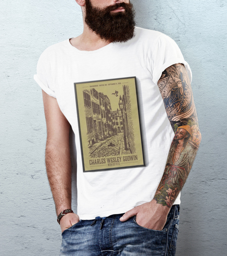 Roadrunner Boston MA September 12 2026 Charles Wesley Godwin With Lily Fitts T-Shirt