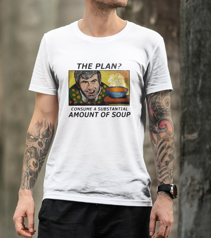 The Plan Consume A Substantial Amount Of Soup Retro Style Comic T-Shirt