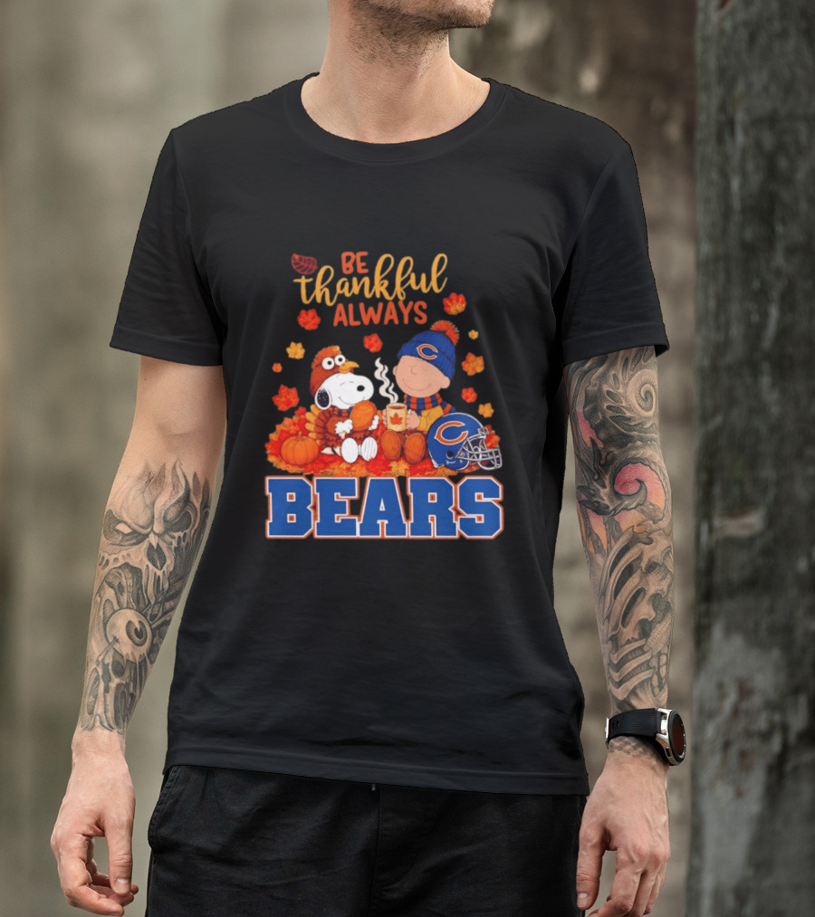 Be Thankful Always Snoopy And Charlie Brown Bears T-Shirt
