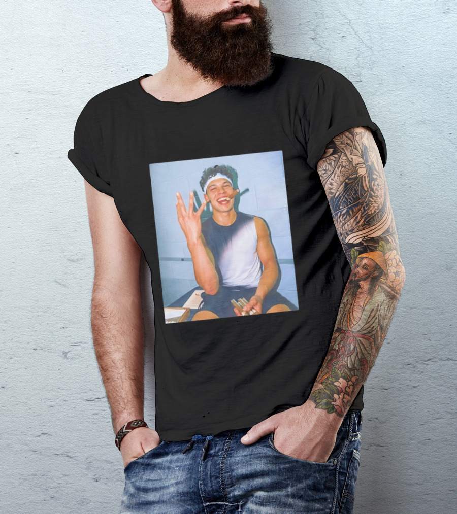 Ben Shelton Smoking Cigar Hand Gesture Victory Celebration T-Shirt