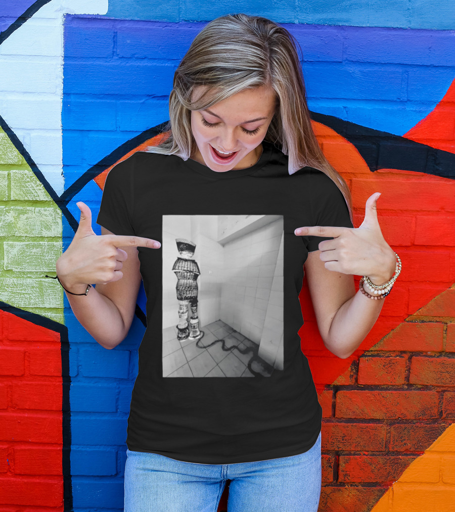 Calgary AeroMexico Airlines Winter Wonderland Robotic Figure In Monochrome Tile Room T-Shirt