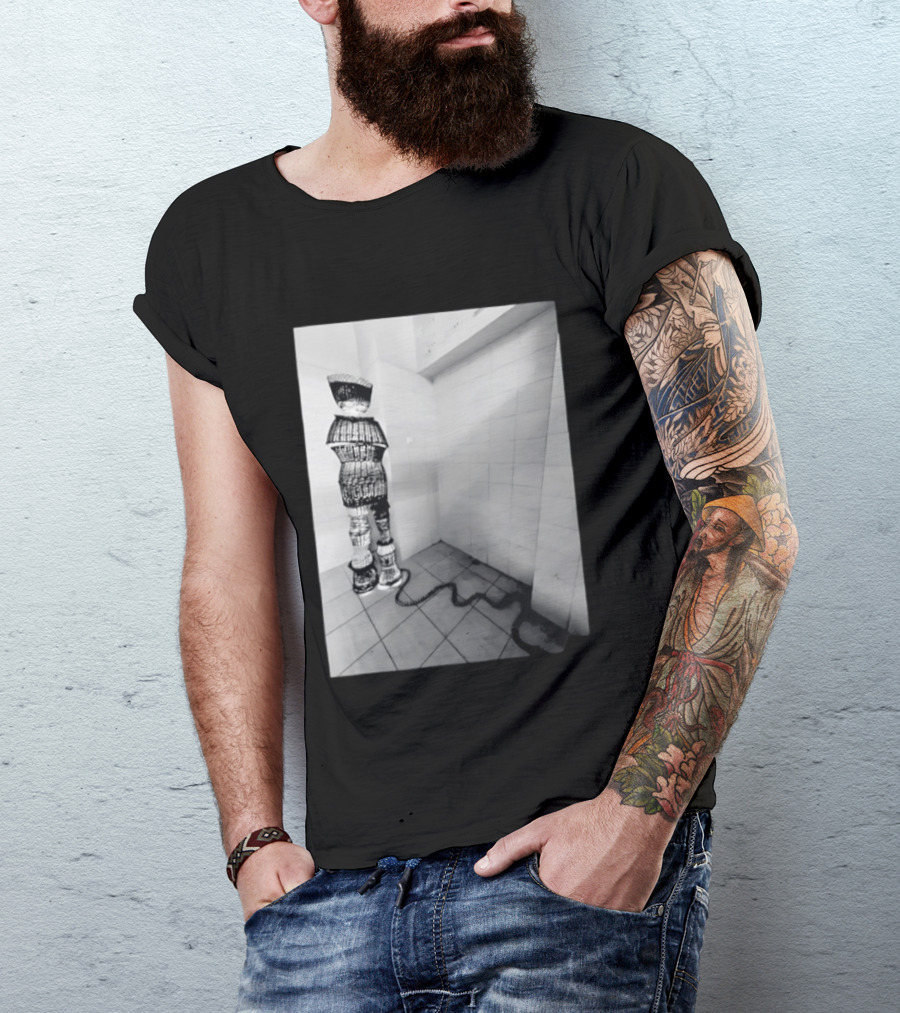 Calgary AeroMexico Airlines Winter Wonderland Robotic Figure In Monochrome Tile Room T-Shirt