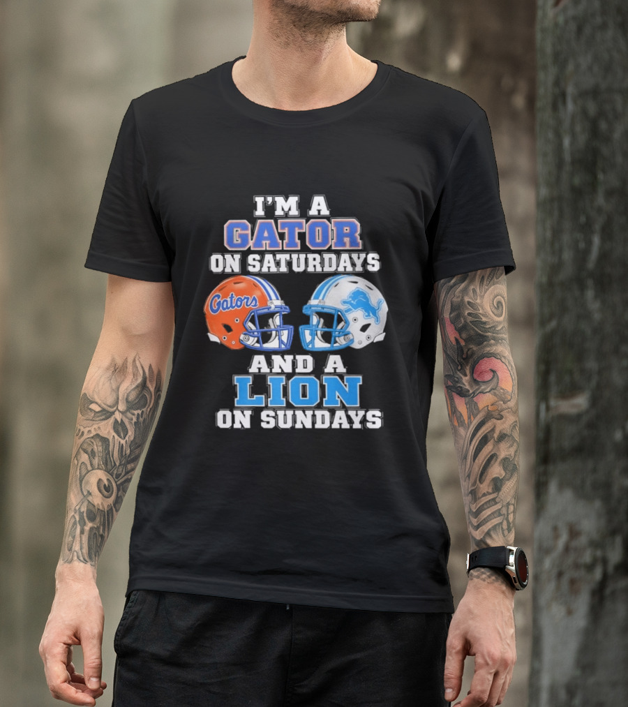 Gator Saturdays Lion Sundays Sports Fan Gear T-Shirt