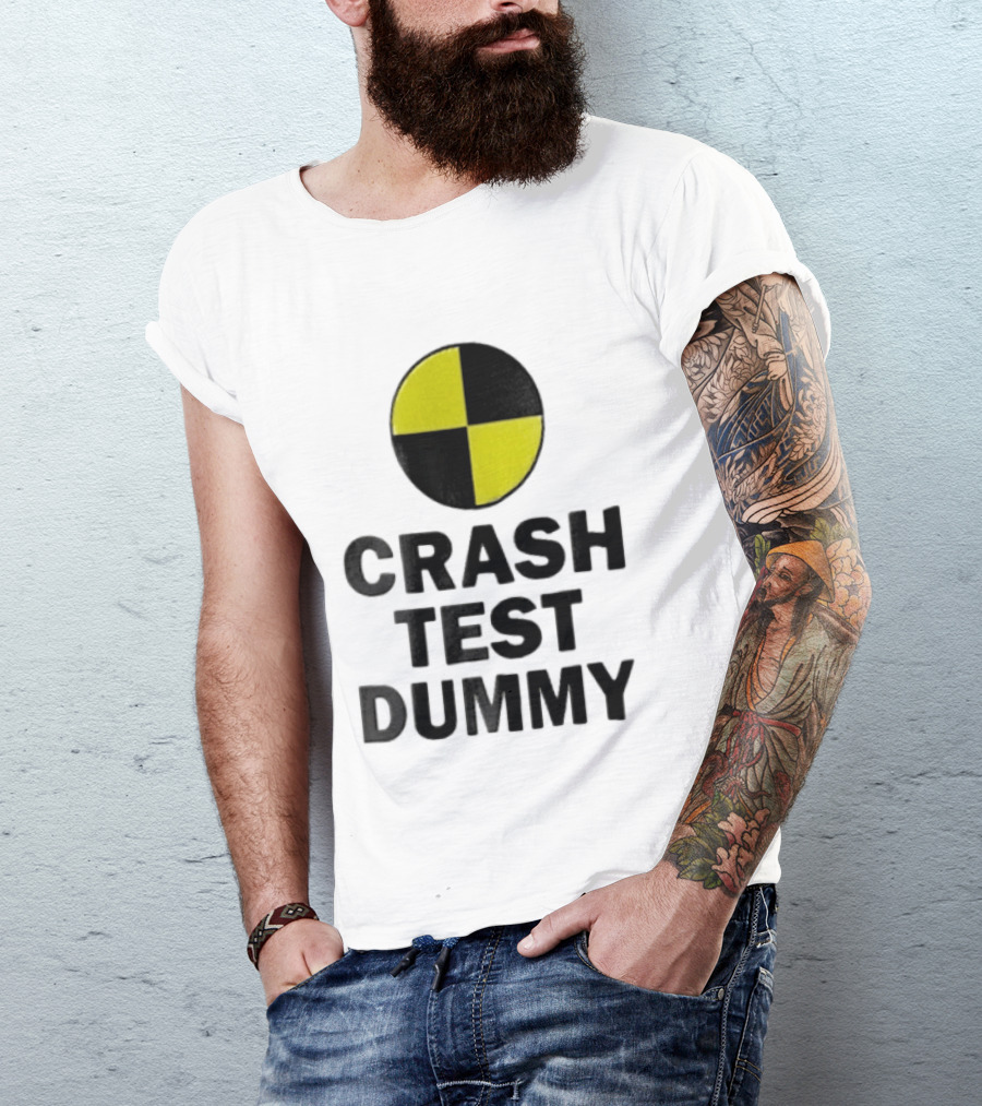 Crash Test Dummy Yellow Black Checkerboard Marker T-Shirt