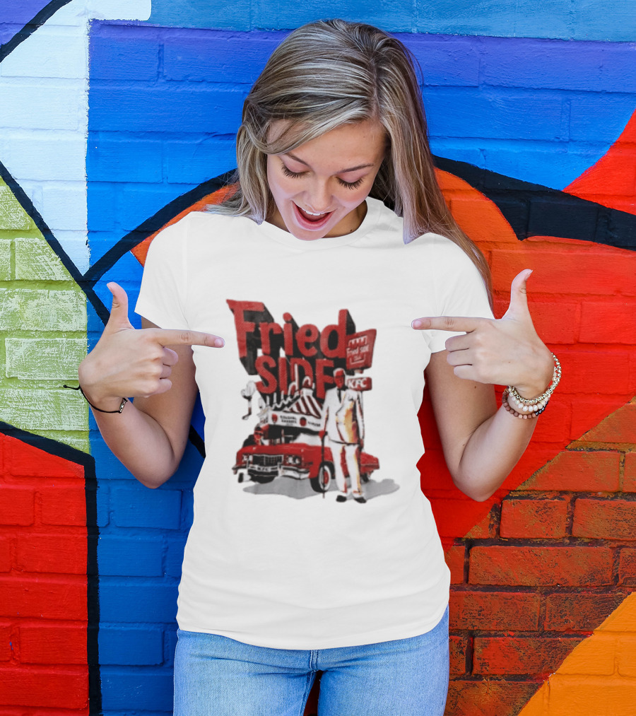 Fried Side Club KFC Colonel Sanders Kentucky Fried Luude Car T-Shirt