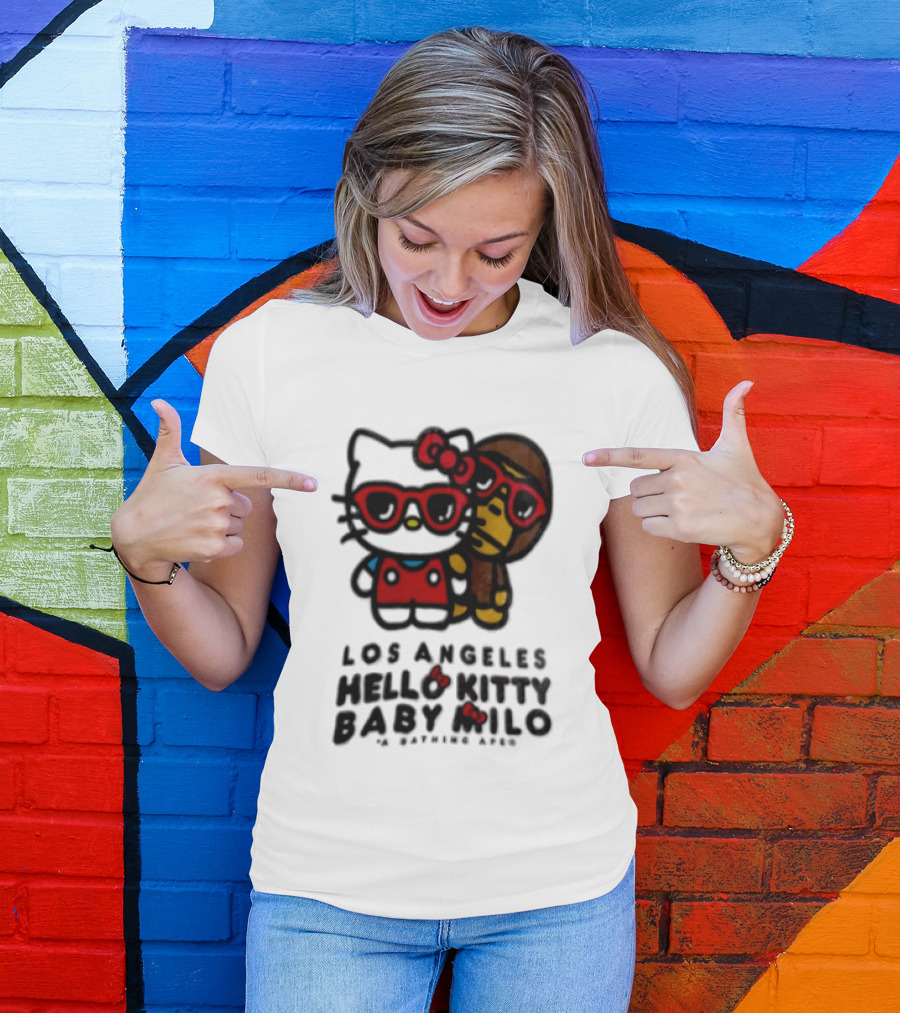 Los Angeles Hello Kitty Baby Milo A Bathing Ape Collaboration T-Shirt
