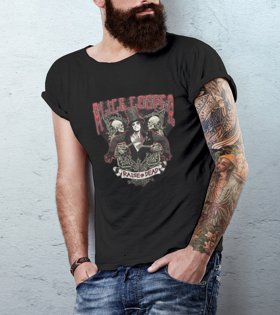 Alice Cooper Raise The Dead Skeleton Vintage Music T-Shirt