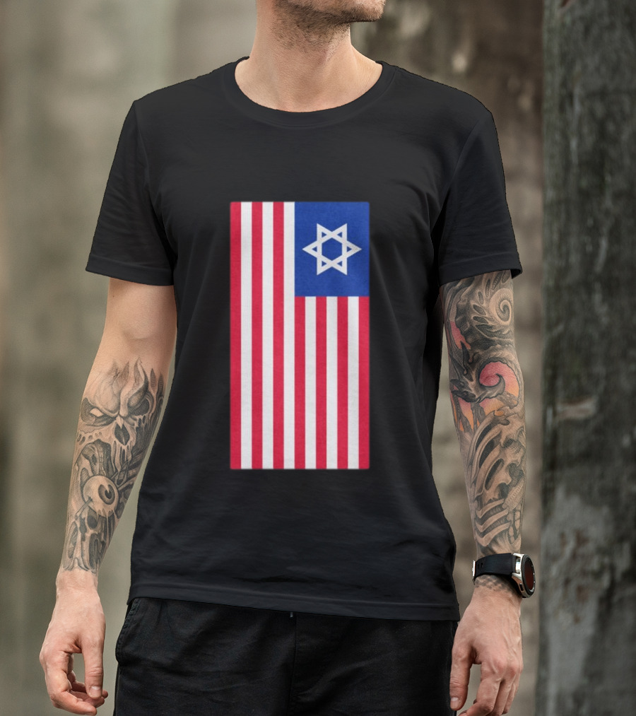 Hyde Force Store Very Serious Marine Casualty USA Israel Flag T-Shirt