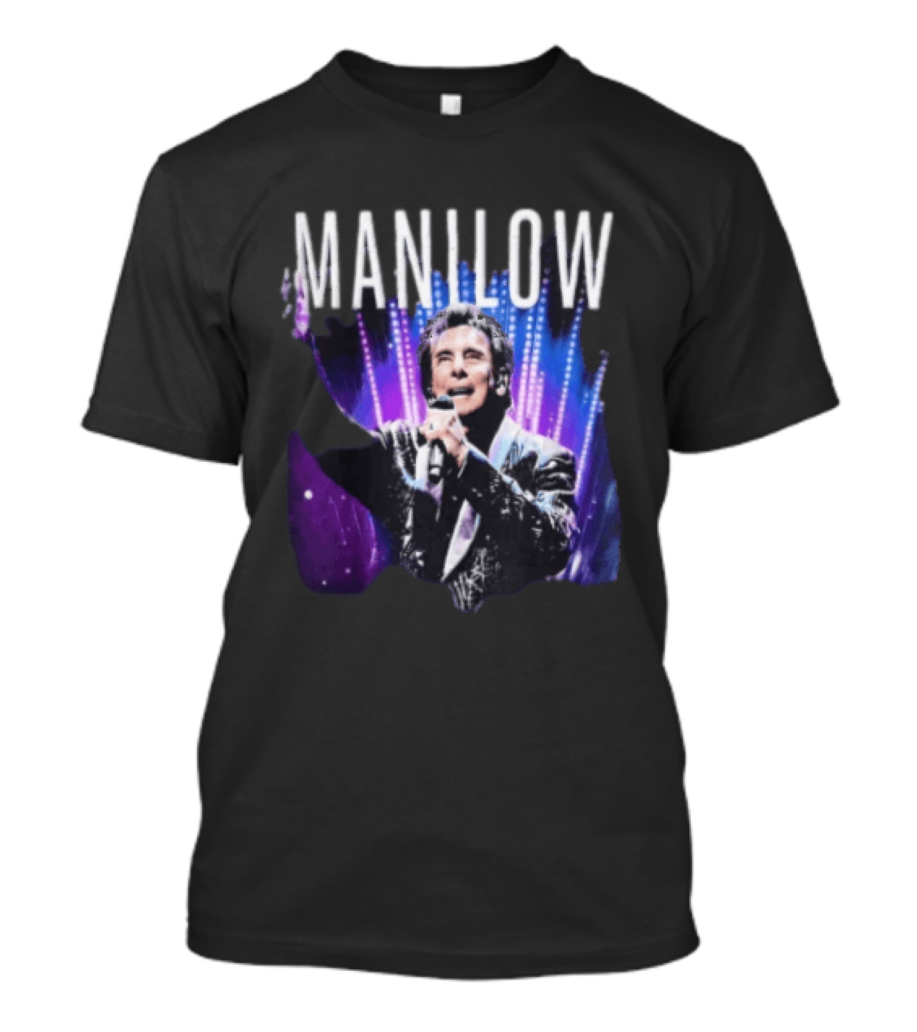 Manilow Concert Tour Photo With Microphone And Lights T-Shirt