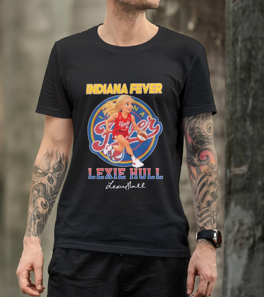 Indiana Fever No 10 Lexie Hull Chibi Basketball T-Shirt