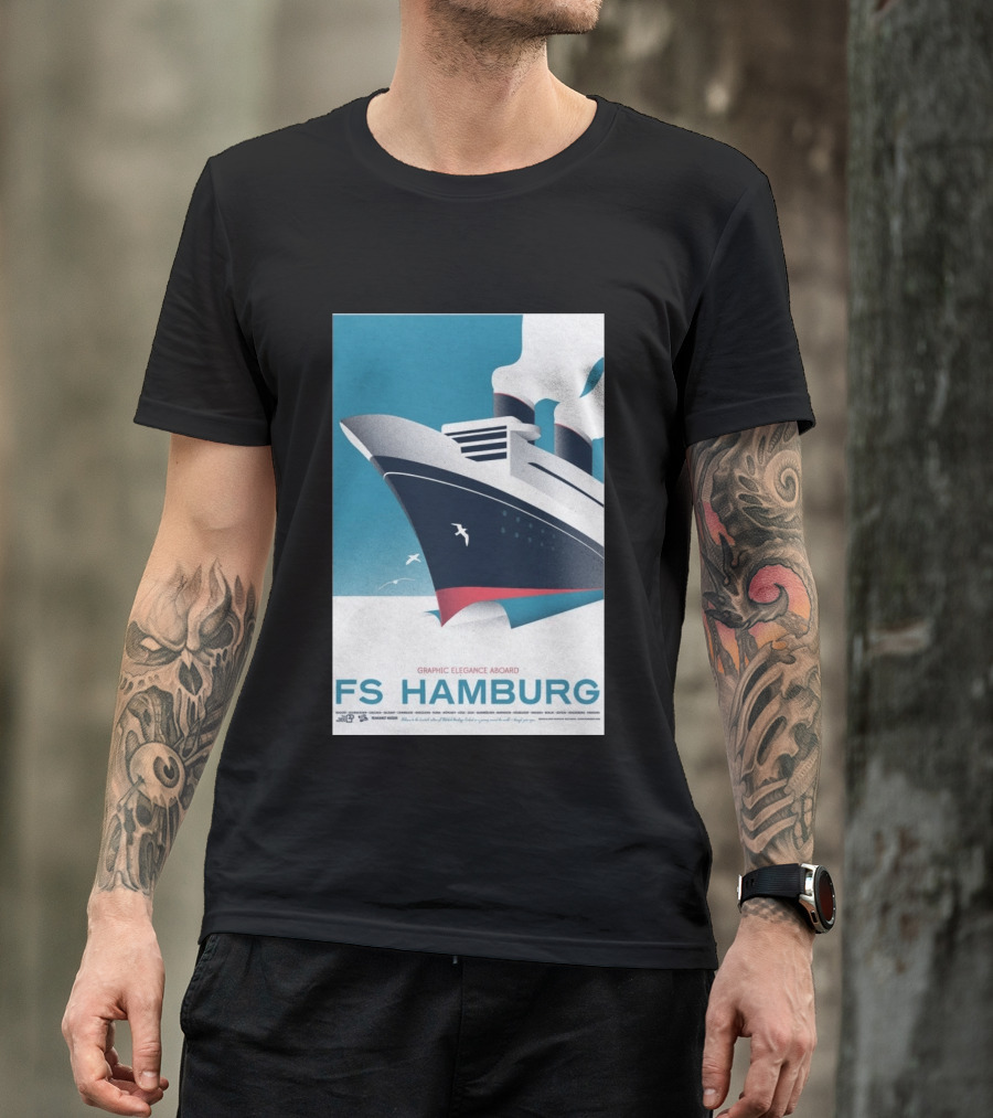 FS Hamburg Graphic Elegance Aboard Travel Maritime T-Shirt