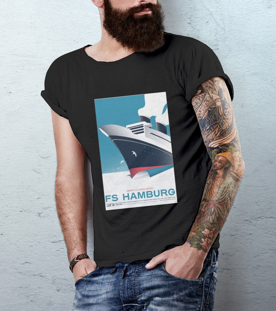 FS Hamburg Graphic Elegance Aboard Travel Maritime T-Shirt