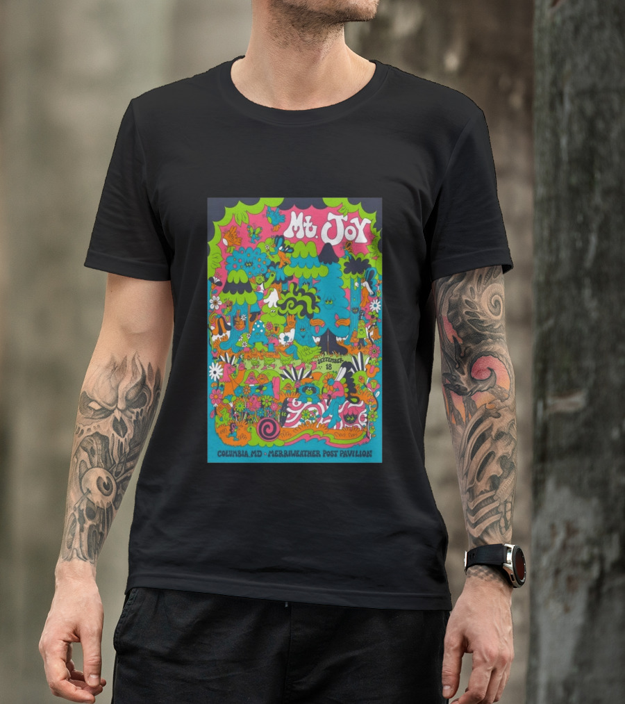 Mt. Joy September 18 Columbia MD Merriweather Post Pavilion Psychedelic Forest Concert T-Shirt